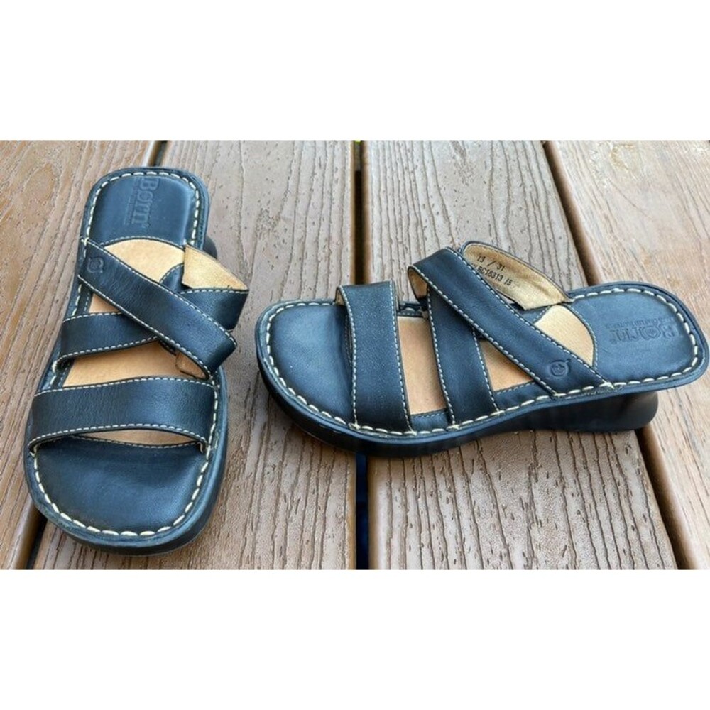 Born Leather Sandals Wedges Shoes Girls